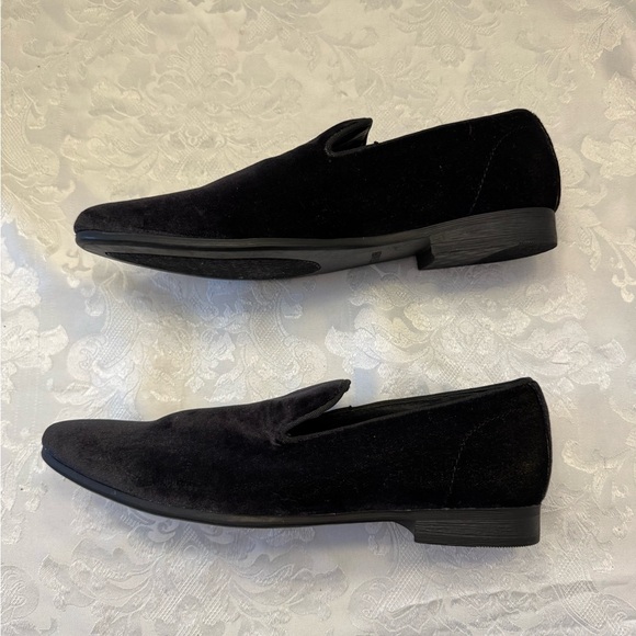 Steve Madden Men’s 8 Laight black velvet loafer smoking slipper shoe sleek - Picture 7 of 11